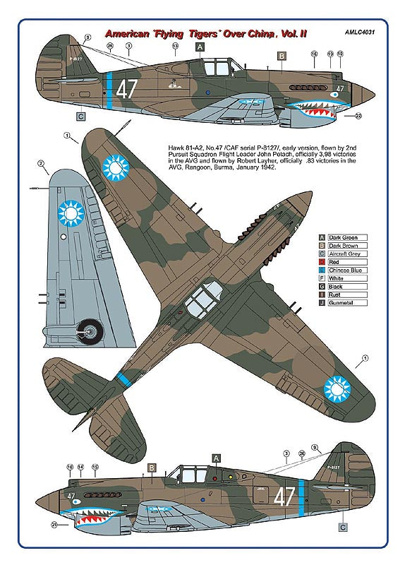 AML AMLC4031 1:144 Curtiss Hawk 81-A2 "Flying Tigers" Over China, Part II