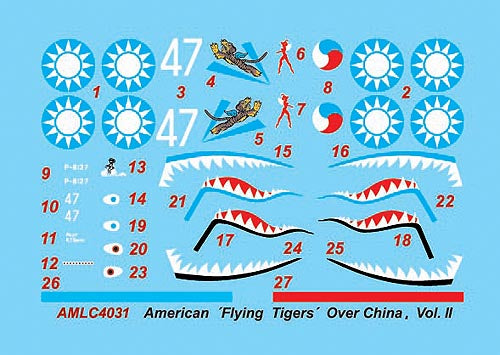 AML AMLC4031 1:144 Curtiss Hawk 81-A2 "Flying Tigers" Over China, Part II