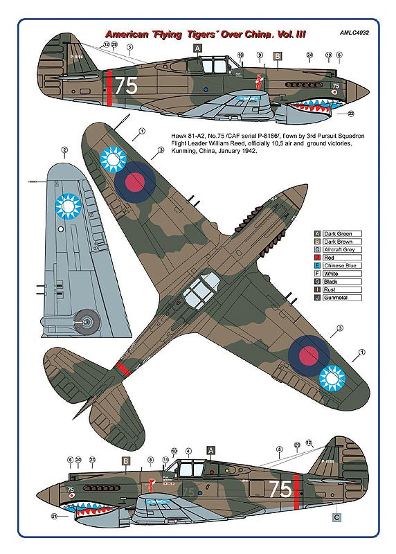 AML AMLC4032 1:144 Curtiss Hawk 81-A2 "Flying Tigers" Over China, Part III