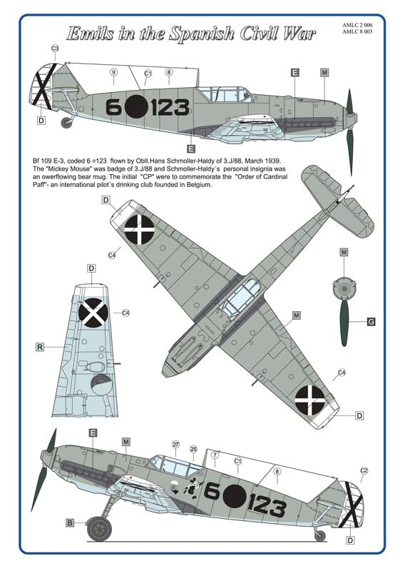 AML AMLC8003 1:48 Messerschmitt Bf-109E in the Spanish Civil War