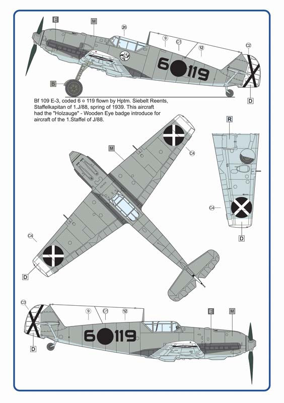 AML AMLC8003 1:48 Messerschmitt Bf-109E in the Spanish Civil War