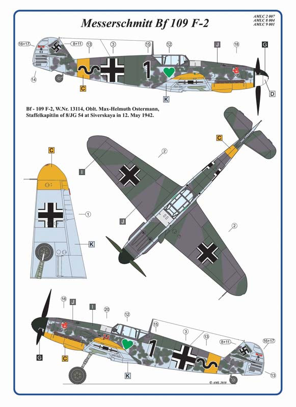 AML AMLC8004 1:48 Messerschmitt Bf-109F-2 Oblt H Oestermann