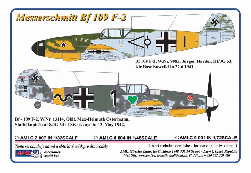 AML AMLC8004 1:48 Messerschmitt Bf-109F-2 Oblt H Oestermann