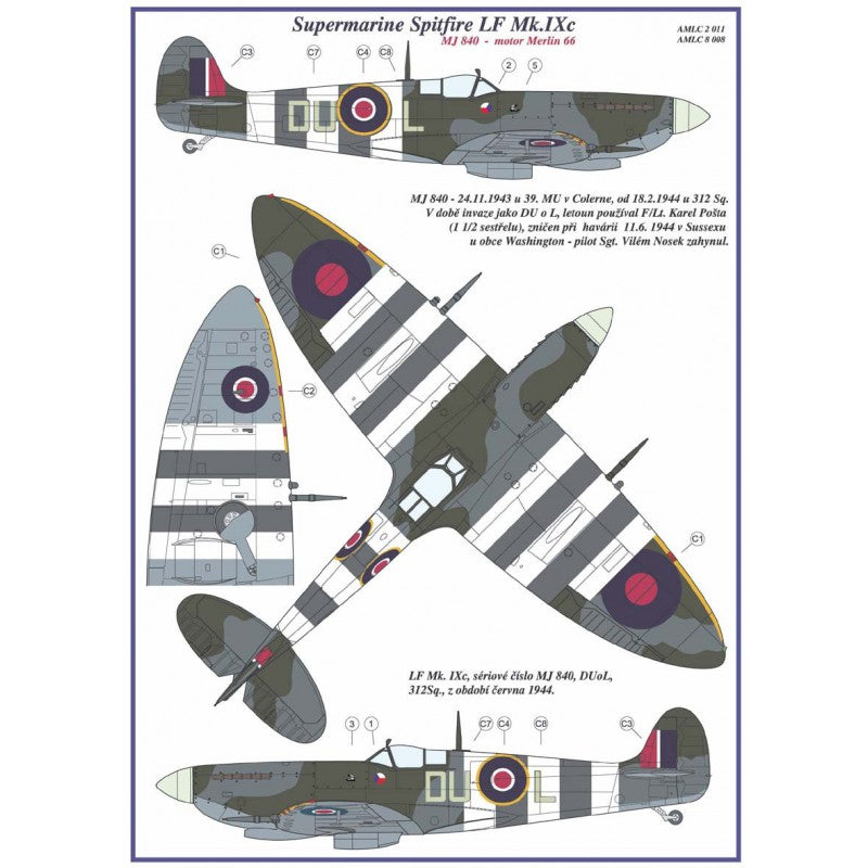 AML AMLC8008 1:48 Supermarine Spitfire LF Mk.IXc DU-L 1944