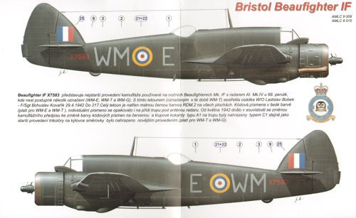 AML AMLC8015 1:48 Bristol Beaufighter Mk.IF X7583