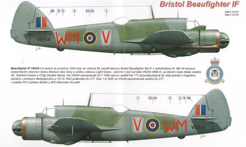 AML AMLC8016 1:48 Bristol Beaufighter Mk.IF X7842