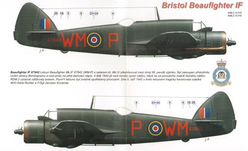AML AMLC8016 1:48 Bristol Beaufighter Mk.IF X7842