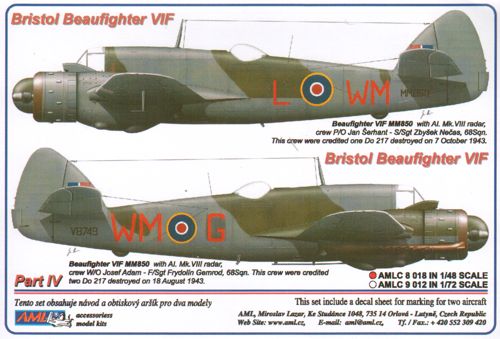 AML AMLC8018 1:48 Bristol Beaufighter Mk.VIF MM850