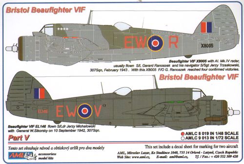 AML AMLC8019 1:48 Bristol Beaufighter Mk.VIF X8005