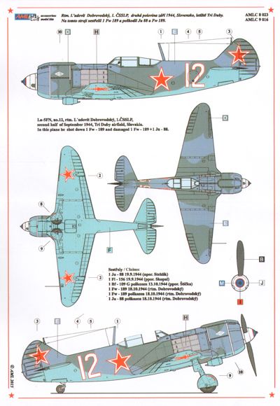 AML AMLC8023 1:48 Lavochkin La-5 x 2