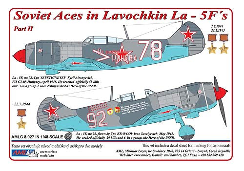 AML AMLC8027 1:48 Soviet Aces in Lavochkin La-5F's