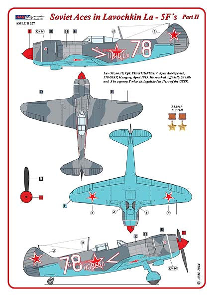 AML AMLC8027 1:48 Soviet Aces in Lavochkin La-5F's