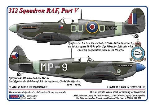 AML C8033 312th Sqn Part V: Spitfire LF LR Mk.Vb & LF Mk.IXe 1:48