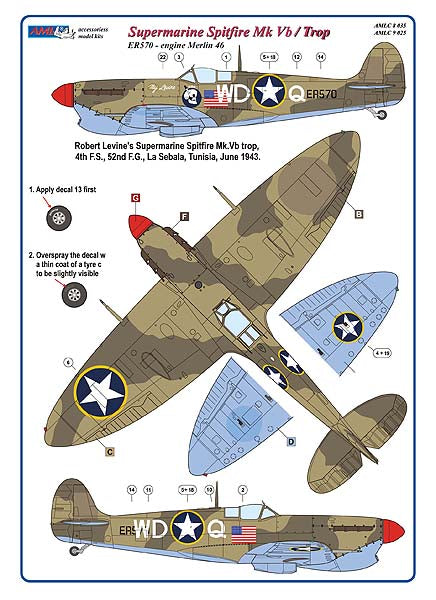 AML AMLC8035 1:48 Supermarine Spitfire Mk.V / Trop
