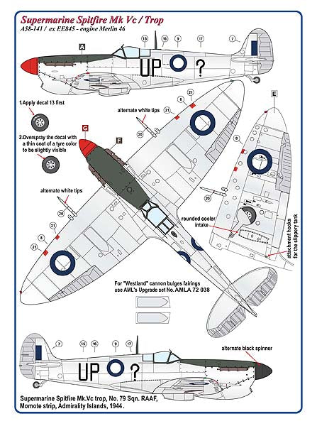 AML AMLC8035 1:48 Supermarine Spitfire Mk.V / Trop