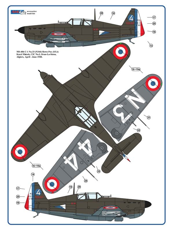 AML AMLC8039 1:48 Curtiss H75A-1 Hawk & Morane-Saulnier MS-406C.I