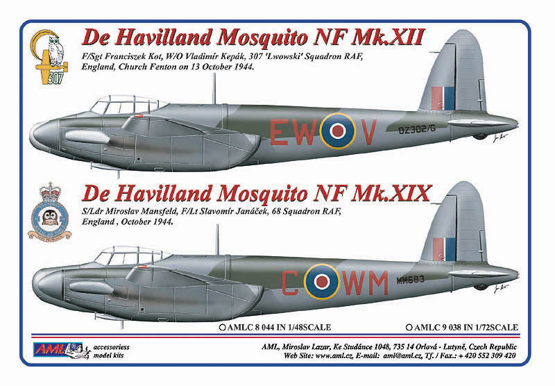 AML AMLC8044 1:48 de Havilland Mosquito NF.XII/NF.XIX