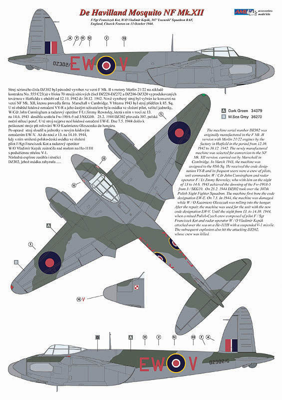 AML AMLC8044 1:48 de Havilland Mosquito NF.XII/NF.XIX
