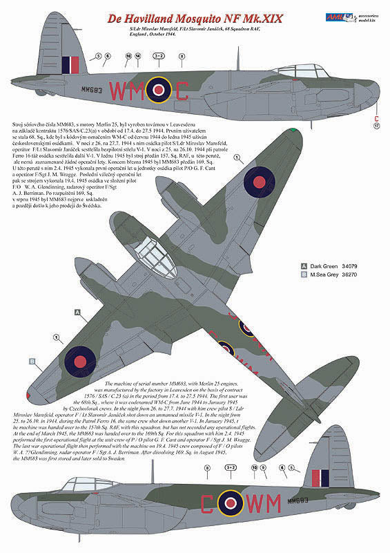 AML AMLC8044 1:48 de Havilland Mosquito NF.XII/NF.XIX