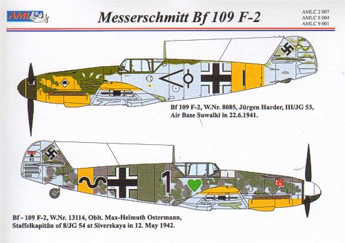 AML AMLC9001 1:72 Messerschmitt Bf-109F-2 Oblt H Oestermann and H Jurgen