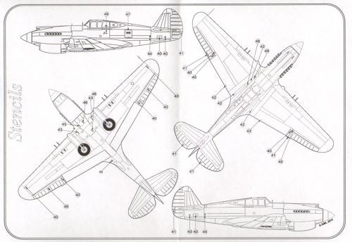 AML AMLC9003 1:72 Curtiss P-40B Tomahawk over Pearl Harbor x 2