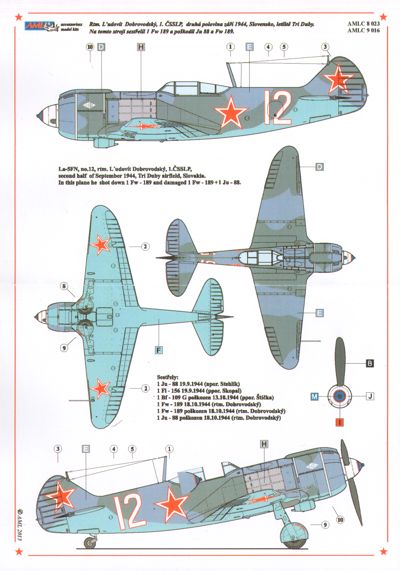 AML AMLC9016 1:72 Lavochkin La-5 x 2