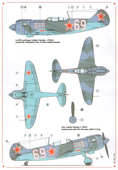 AML AMLC9016 1:72 Lavochkin La-5 x 2