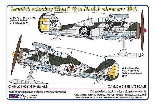 AML AMLC9018 1:72 Swedish voluntary Wing F19 in Finnish winter war 1940