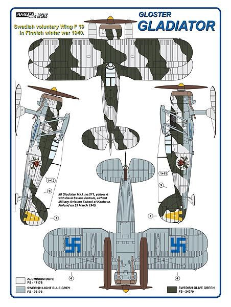 AML AMLC9018 1:72 Swedish voluntary Wing F19 in Finnish winter war 1940