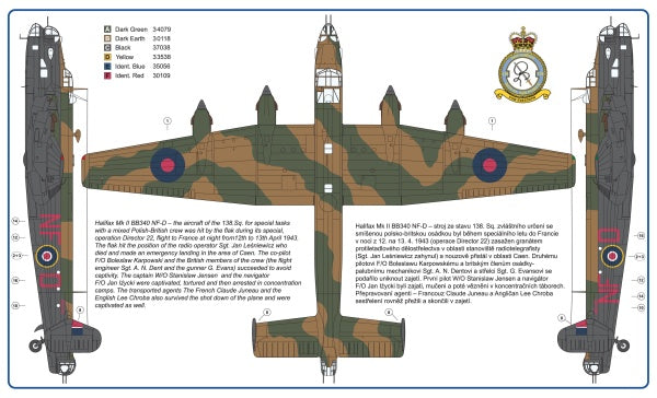 AML AMLC9026 1:72 Handley-Page Halifax Mk.I/Mk.II in 138 Squadron RAF
