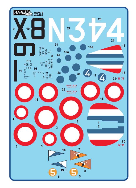 AML AMLC9033 1:72 Curtiss H75A-1 Hawk & Morane-Saulnier MS-406C.I