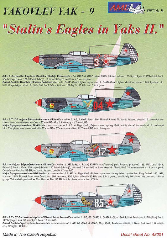 AML AMLD48001 1:48 Yakovlev Yak-9 Stalin's Eagles Part 2.
