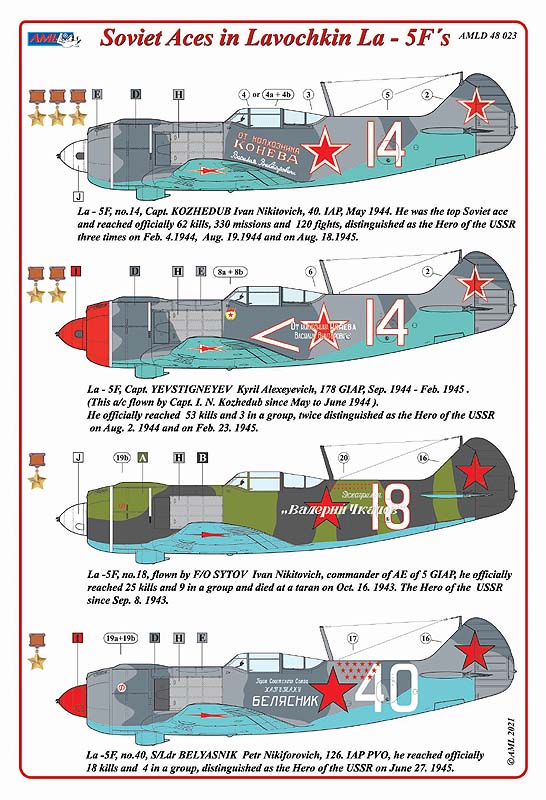 AML AMLD48023 1:48 Lavochkin La-5F Soviet Aces