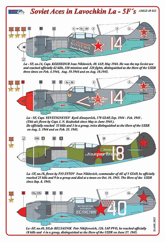 AML AMLD48023 1:48 Lavochkin La-5F Soviet Aces