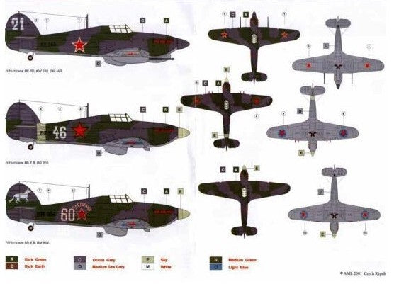AML D48006 Hawker Hurricane Mk.IIB/IID USSR Part 2 1:48