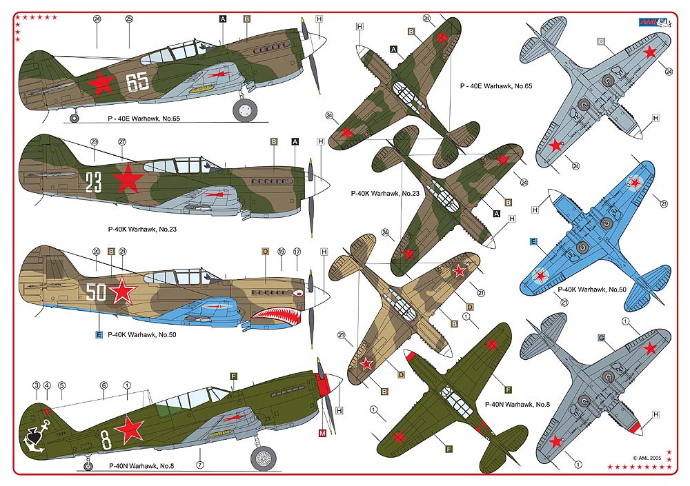 AML AMLD48019 1:48 Lend-Lease Curtiss P-40s in Soviet Service