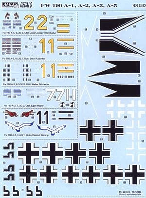 AML AMLD48032 1:48 Focke-Wulf Fw-190A Luftwaffe Aces Pt 1