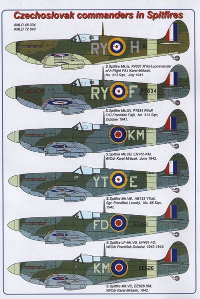 AML AMLD48034 1:48 Czechoslovak commanders in the Supermarine Spitfire