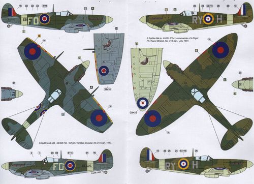 AML AMLD48034 1:48 Czechoslovak commanders in the Supermarine Spitfire