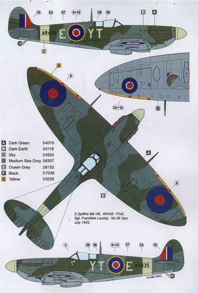 AML AMLD48034 1:48 Czechoslovak commanders in the Supermarine Spitfire