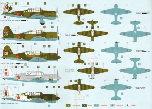 AML AMLD48036 1:48 Sukhoi Su-2 5 version of decal sheet
