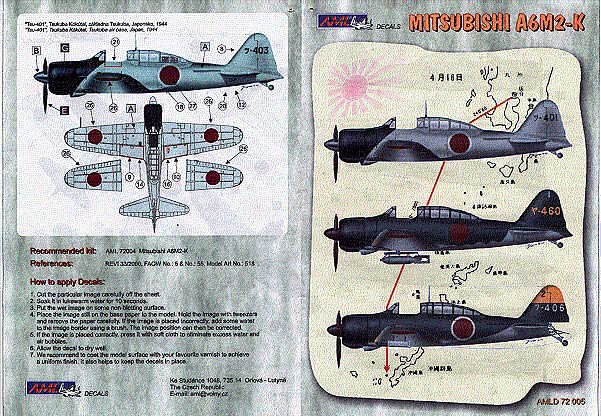 AML AMLD72005 1:72 Mitsubishi A6M2-K Zero Zero