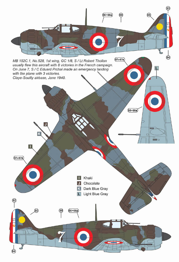 AML AMLD72054 1:72 Czechoslovak pilots in the Battle of France