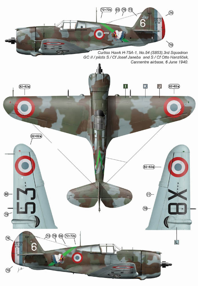 AML AMLD72054 1:72 Czechoslovak pilots in the Battle of France