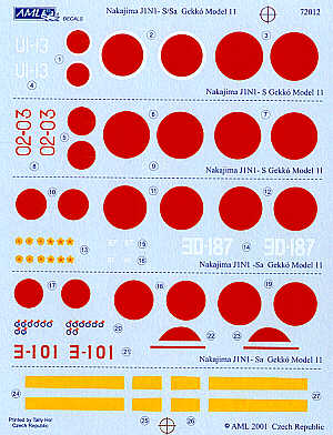 AML AMLD72012 1:72 Nakajima J1N1-S/Sa Gekko 'Irving'