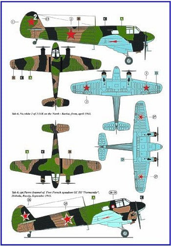 AML AMLD72015 1:72 Yakovlev Yak-2; Yakovlev Yak-4; Yakovlev Yak-6 etched parts