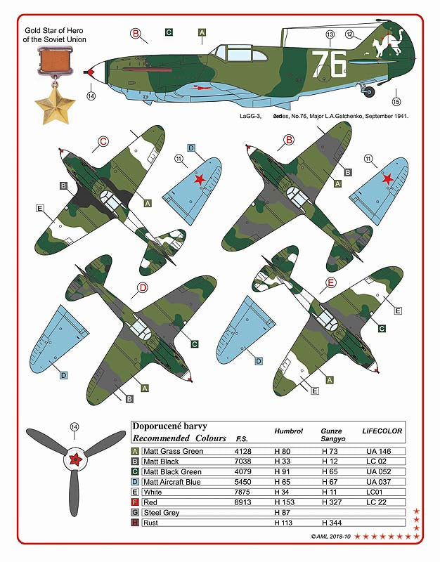 AML AMLD72025 1:72 Lavochkin LaGG-3 Part 1.