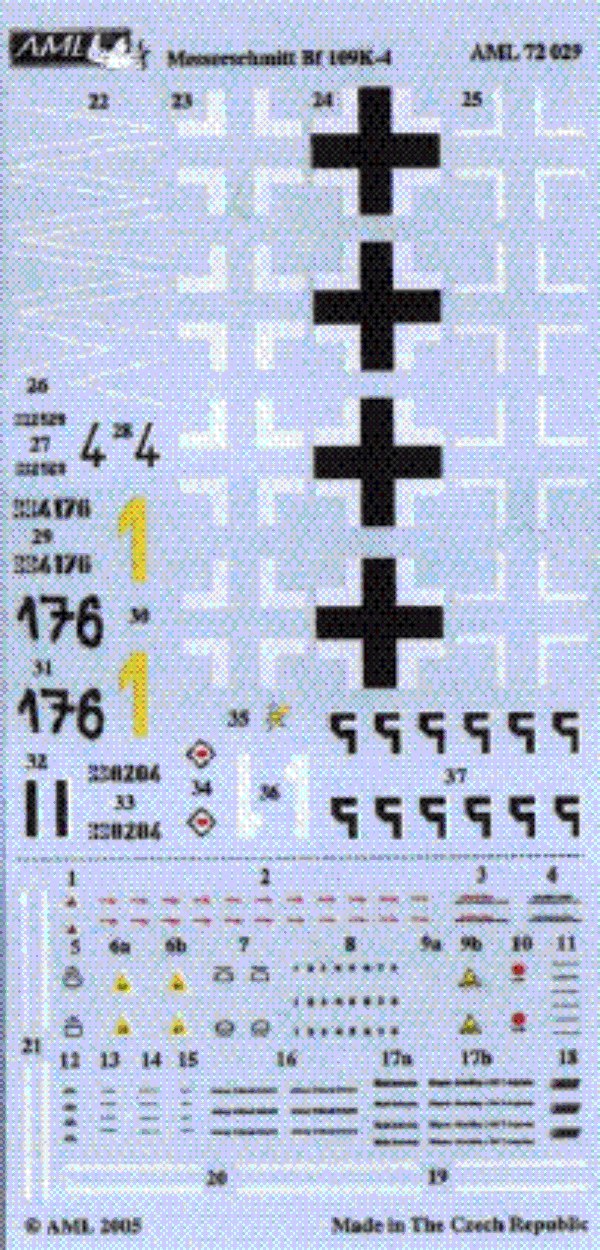 AML AMLD72029 1:72 Messerschmitt Bf-109K-4 Part 2