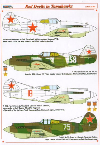 AML AMLD72037 1:72 Red Devils in Curtiss Tomahawks,Part IV.
