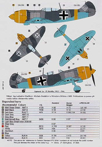AML AMLD72039 1:72 Lavochkin La-5F x 5 Soviet and 1x Luftwaffe with resin parts